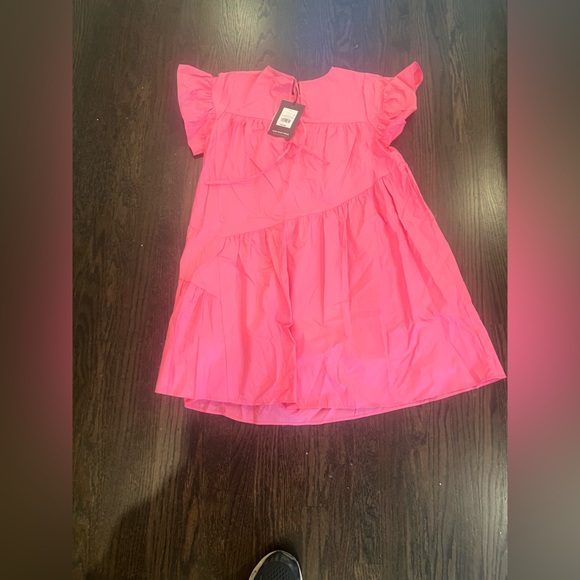 Who What Wear Pink Flutter Sleeve Halter Midi Dress NWT - Picture 7 of 7